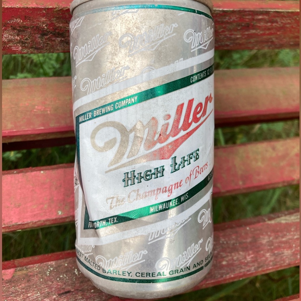 MILLER HIGH LIFE Vintage Beer Can 12 Oz. Pull Tab Empty
